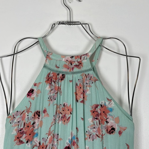 Tabitha Webb floral print high neck sleeveless drawstring waist ruffle hem maxi - Picture 9 of 11